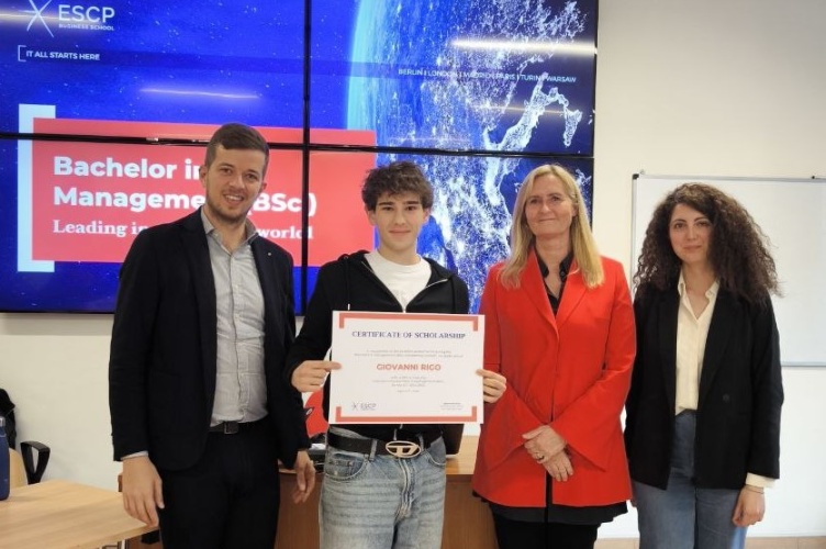 Giovanni Rigo winner of the ESCP 2024 BSc in Management - Scholarship Contest