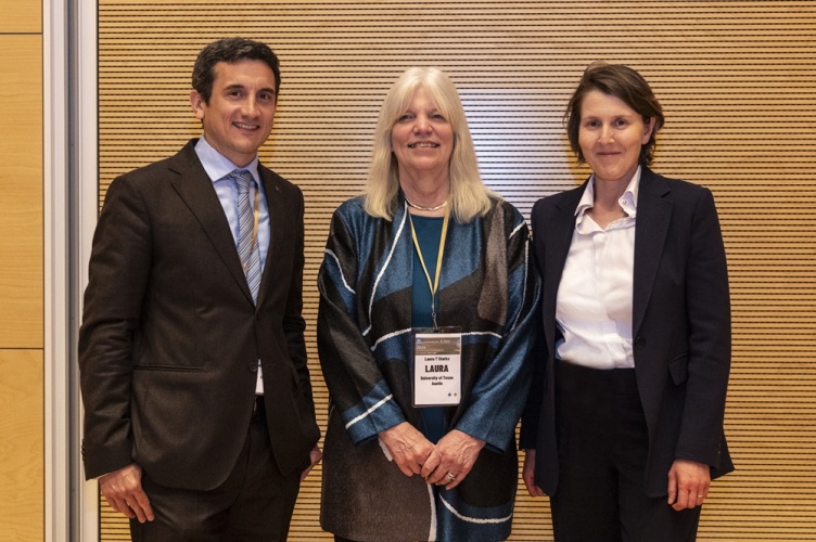 Santiago Barraza, Laura Starks and Alberta Di Giuli at the 2024 FMA European Conference in Turin