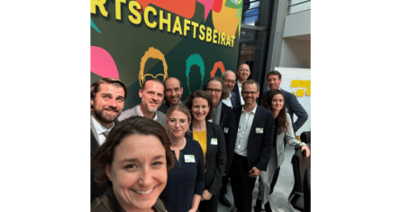 A group of ESCP researchers at the Economic Advisory Board of the Green Party in the German Bundestag 